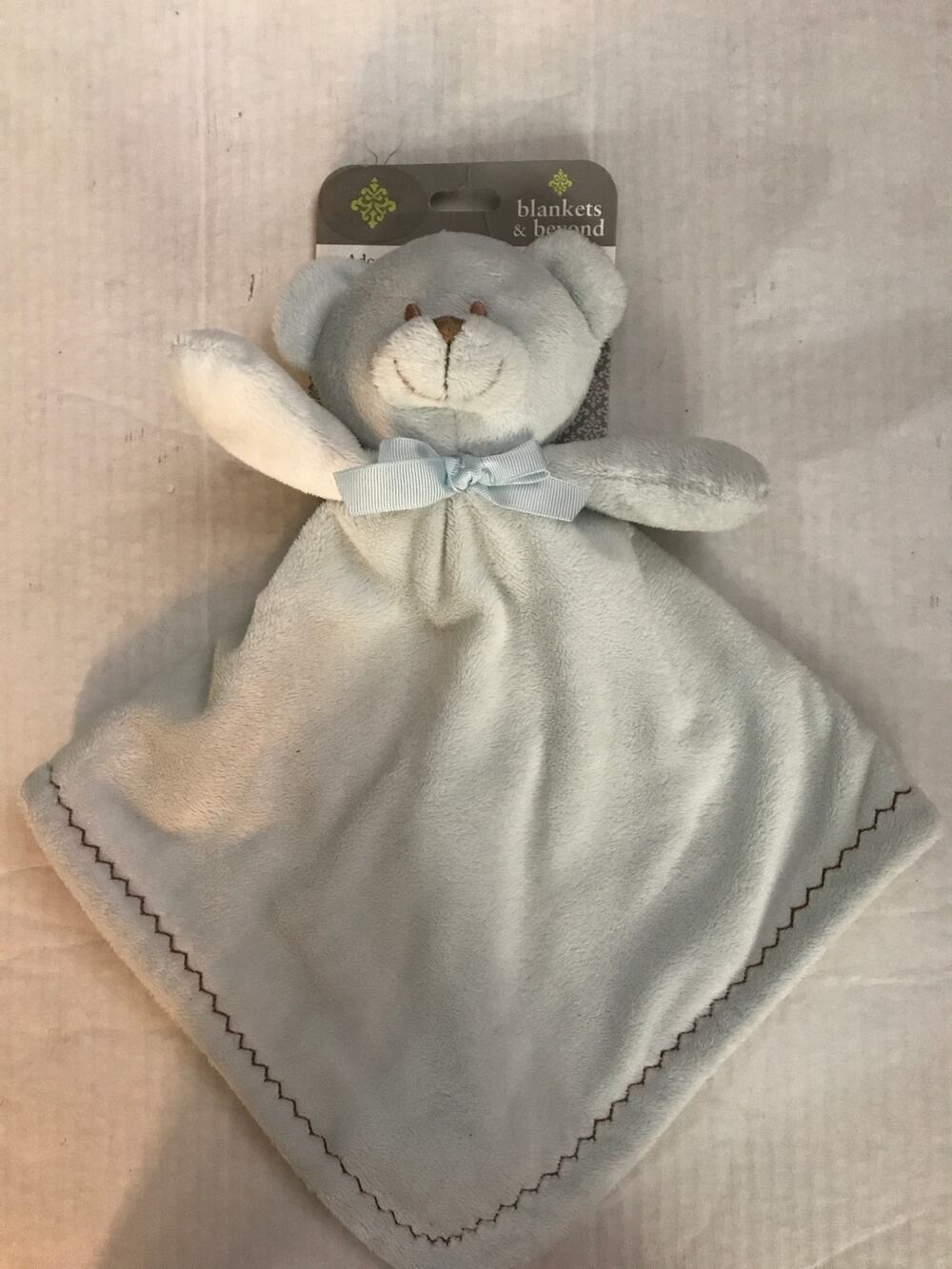 Blankets & Beyond NUNU Lovey Blue/Gray Security Blanket NEW Cozy Comfy Kidcore